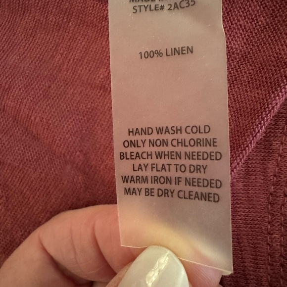 Soft Surroundings Sunset Tunic I Cold Shoulder M. 100% linen burnt orange - Picture 5 of 7